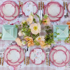 Clearance Mrs. Alice Pink Capri Lettuce Dinner Plate