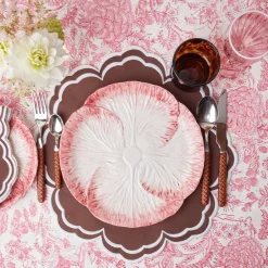 Clearance Mrs. Alice Pink Capri Lettuce Dinner Plate