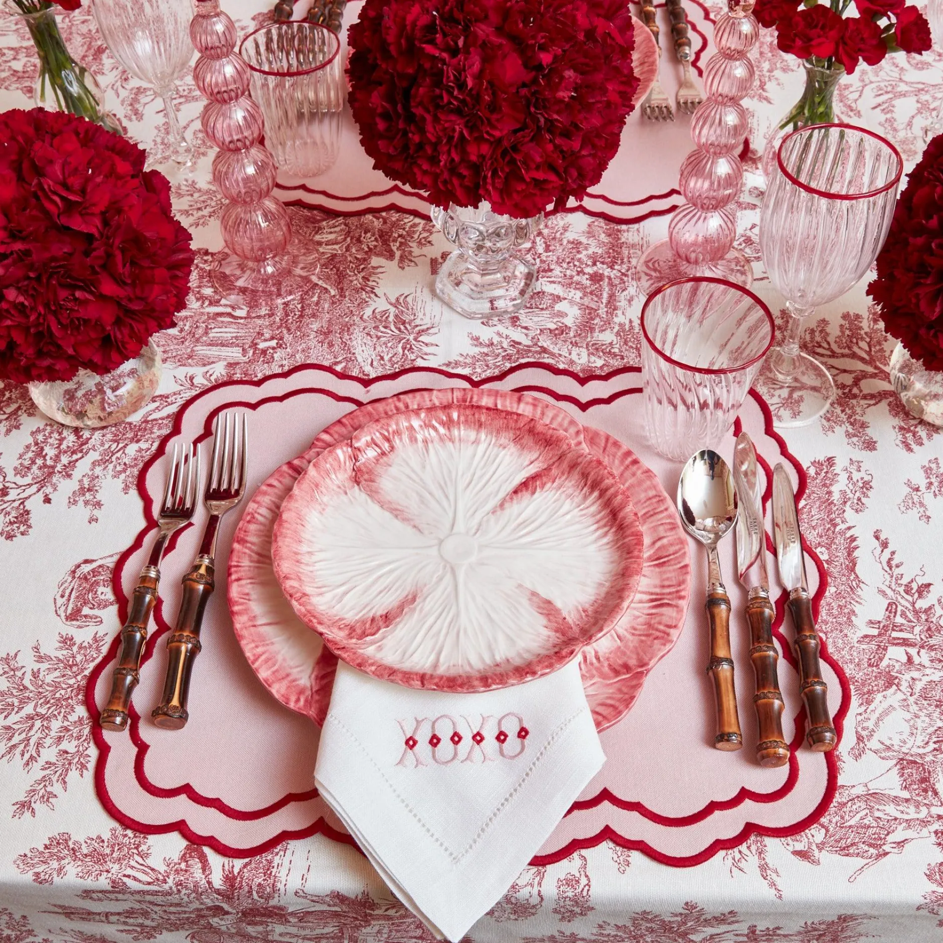 Clearance Mrs. Alice Pink Capri Lettuce Dinner Plate