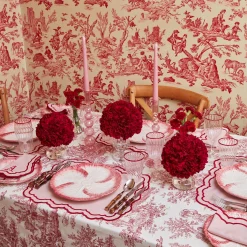 Outlet Mrs. Alice Pink Capri Lettuce Dinner Plate