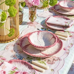 Outlet Mrs. Alice Pink Capri Lettuce Dinner Plate