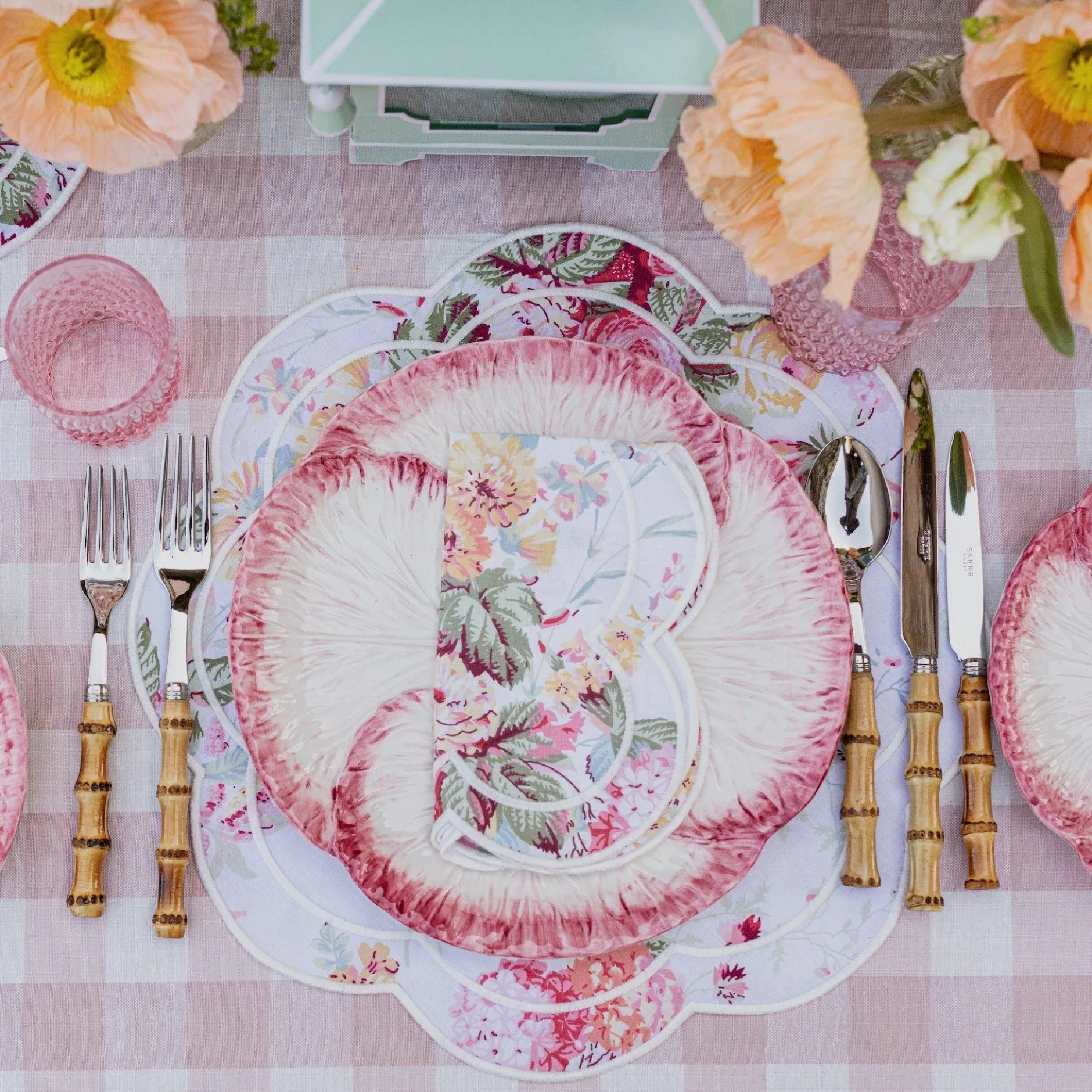Outlet Mrs. Alice Pink Capri Lettuce Dinner Plate