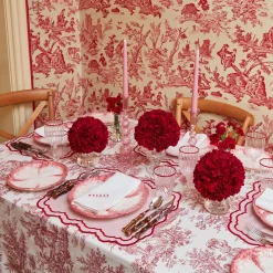 Outlet Mrs. Alice Pink Capri Lettuce Dinner Plate