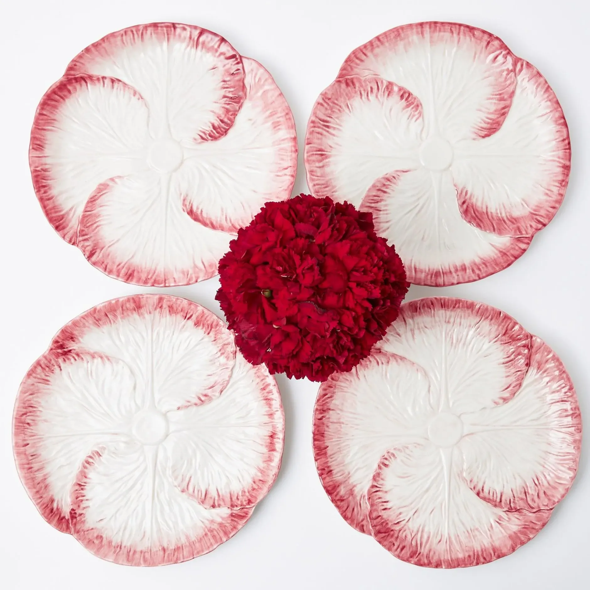 Online Mrs. Alice Pink Capri Lettuce Dinner Plate (Set Of 4)