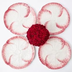 Discount Mrs. Alice Pink Capri Lettuce Dinner Plate (Set Of 4)