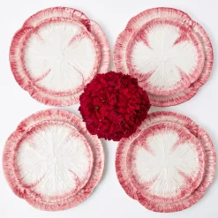Discount Mrs. Alice Pink Capri Lettuce Dinner Plate (Set Of 4)