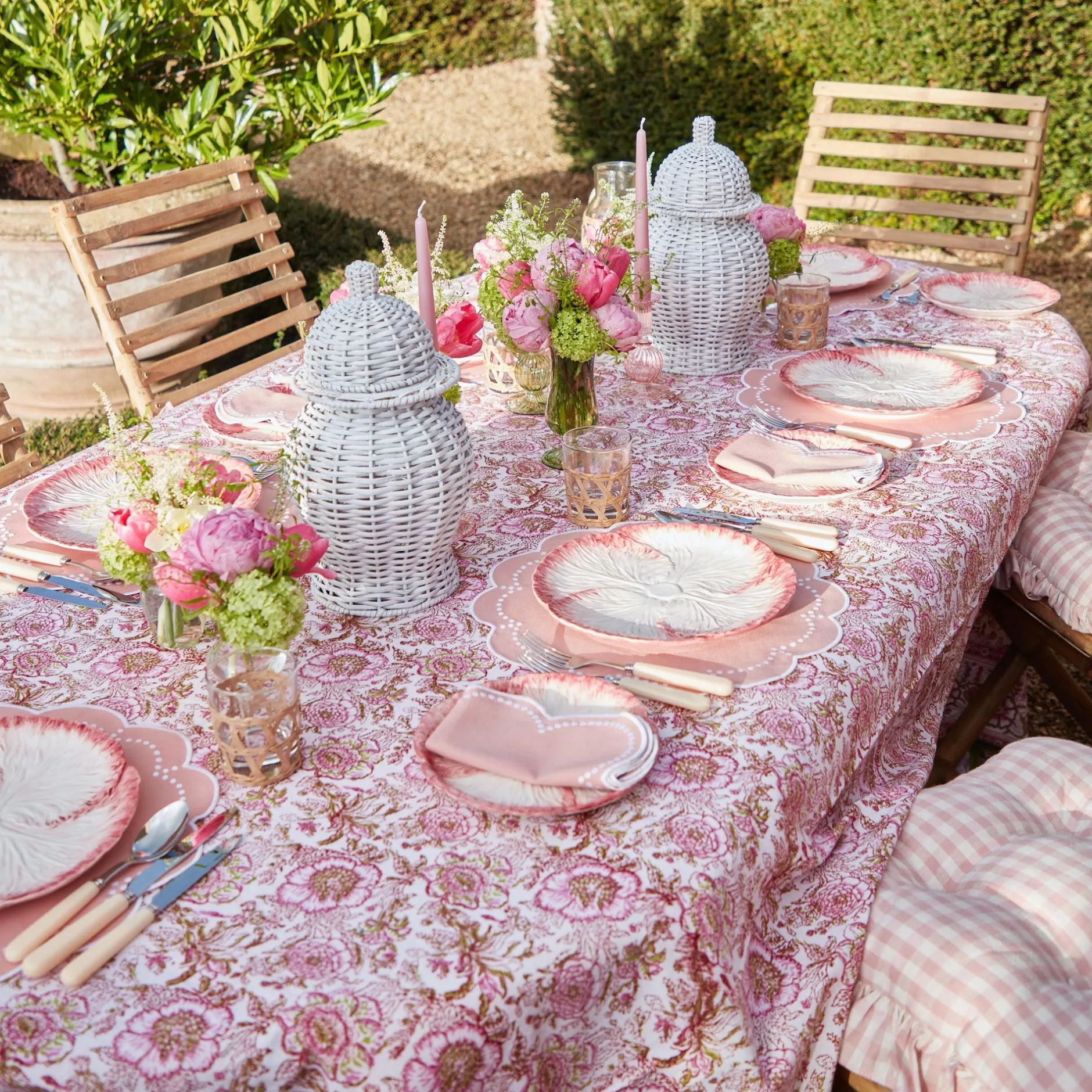 Discount Mrs. Alice Pink Capri Lettuce Dinner Plate (Set Of 4)