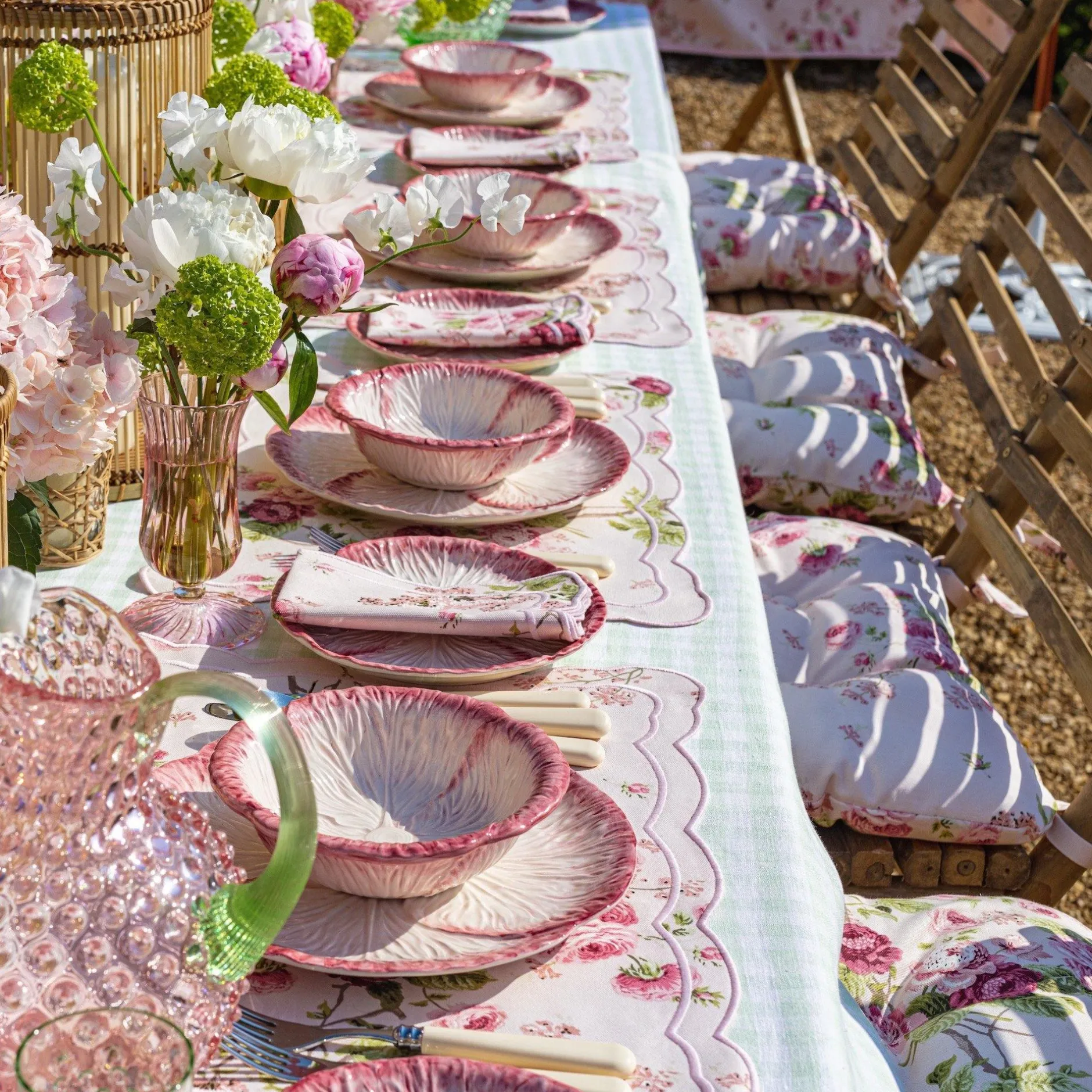 Discount Mrs. Alice Pink Capri Lettuce Dinner Plate (Set Of 4)