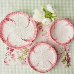 Discount Mrs. Alice Pink Capri Lettuce Dinner Plate (Set Of 4)