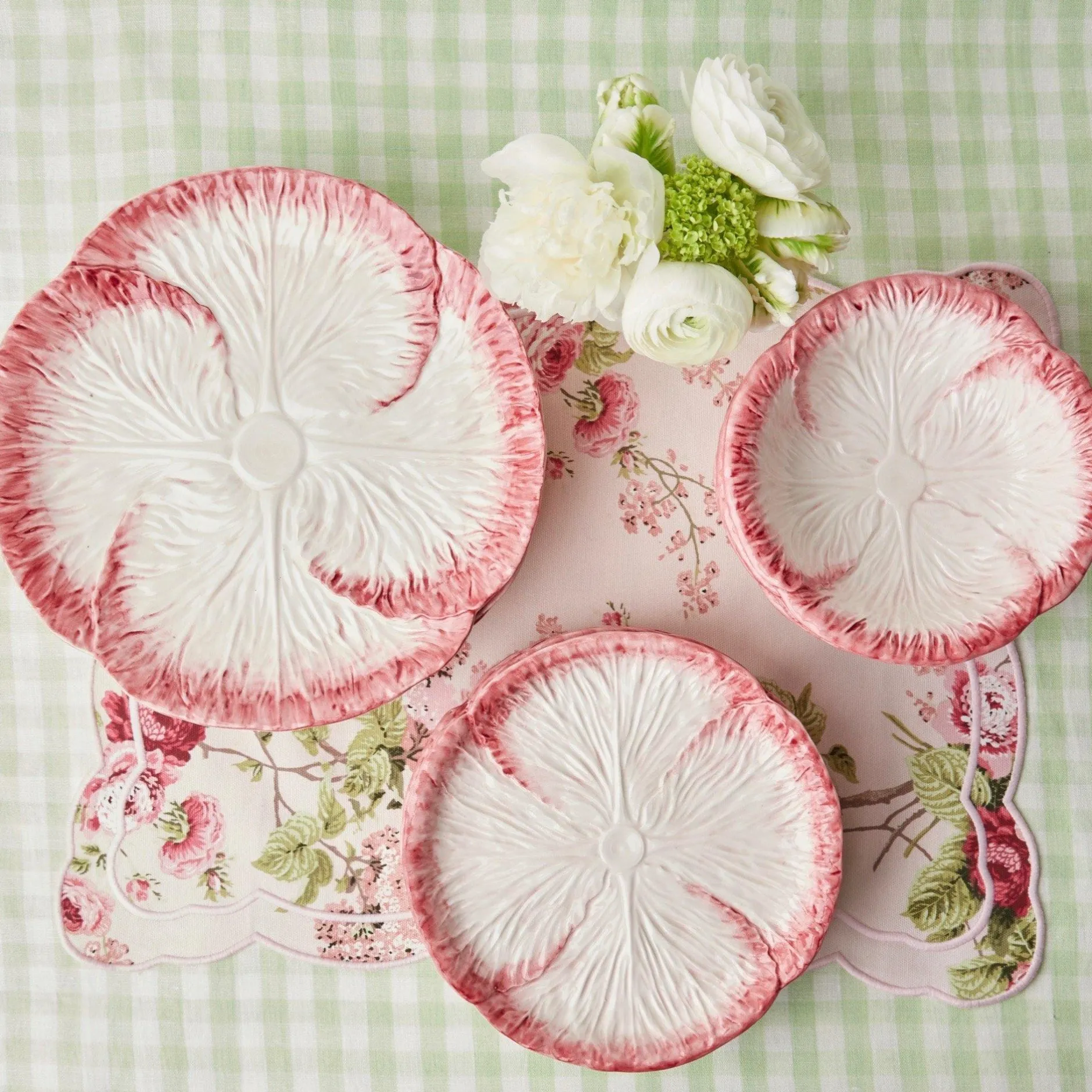 Discount Mrs. Alice Pink Capri Lettuce Dinner Plate (Set Of 4)