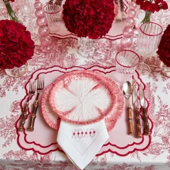 Discount Mrs. Alice Pink Capri Lettuce Dinner Plate (Set Of 4)