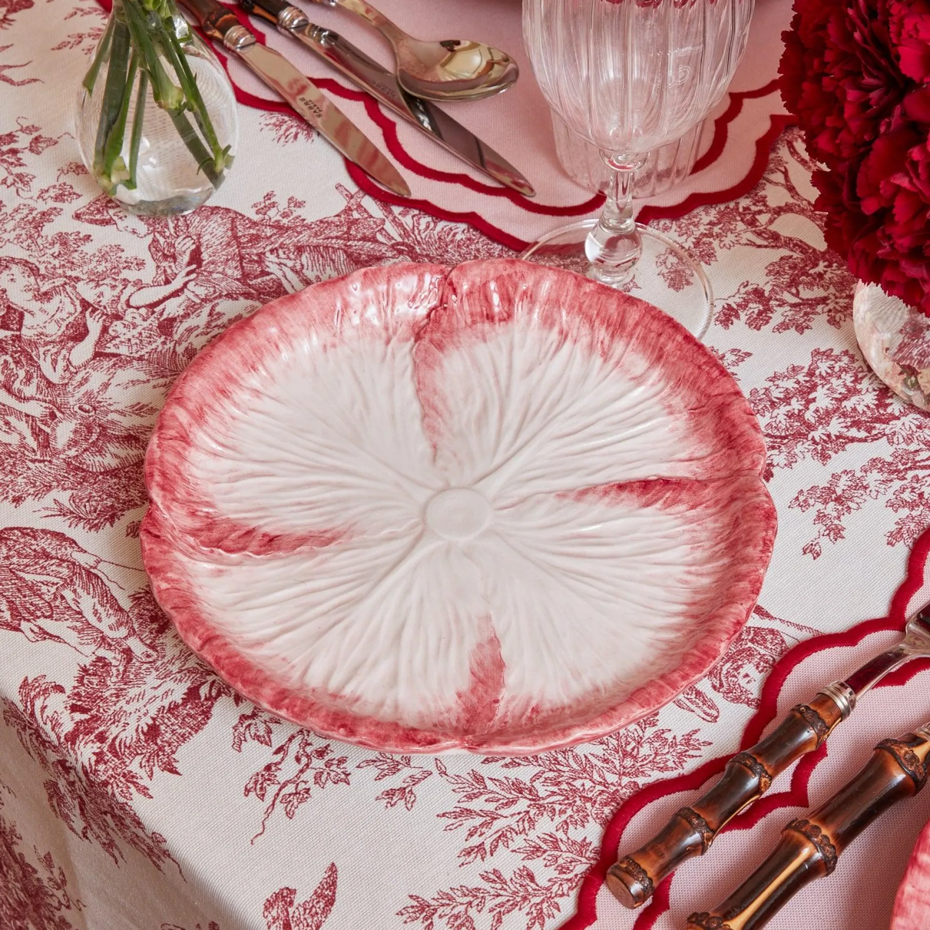 Outlet Mrs. Alice Pink Capri Lettuce Starter Plate