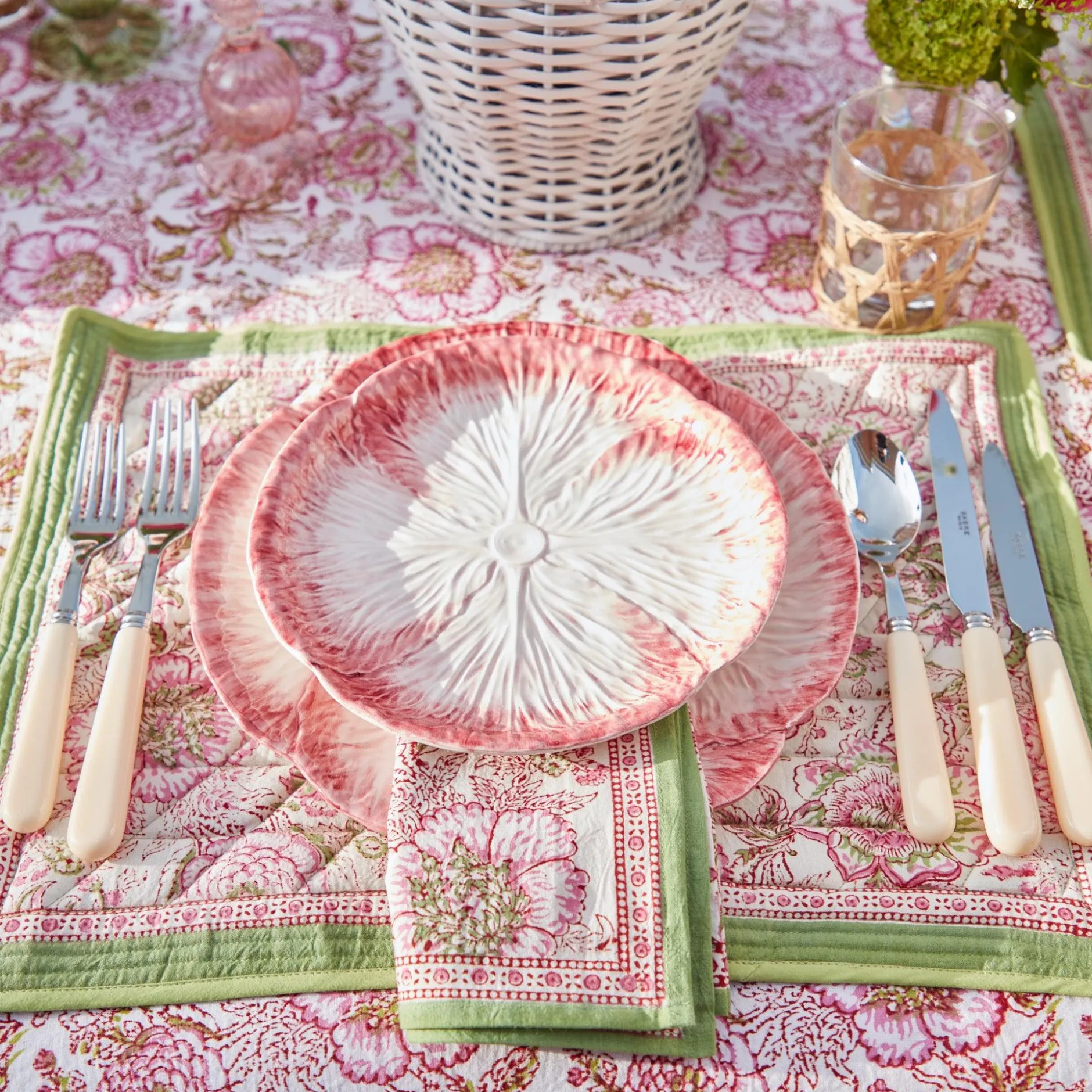 Clearance Mrs. Alice Pink Capri Lettuce Starter Plate (Set Of 4)