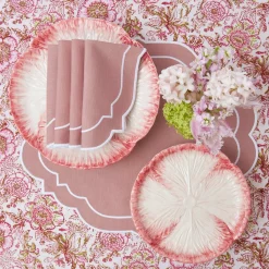 Clearance Mrs. Alice Pink Capri Lettuce Starter Plate (Set Of 4)
