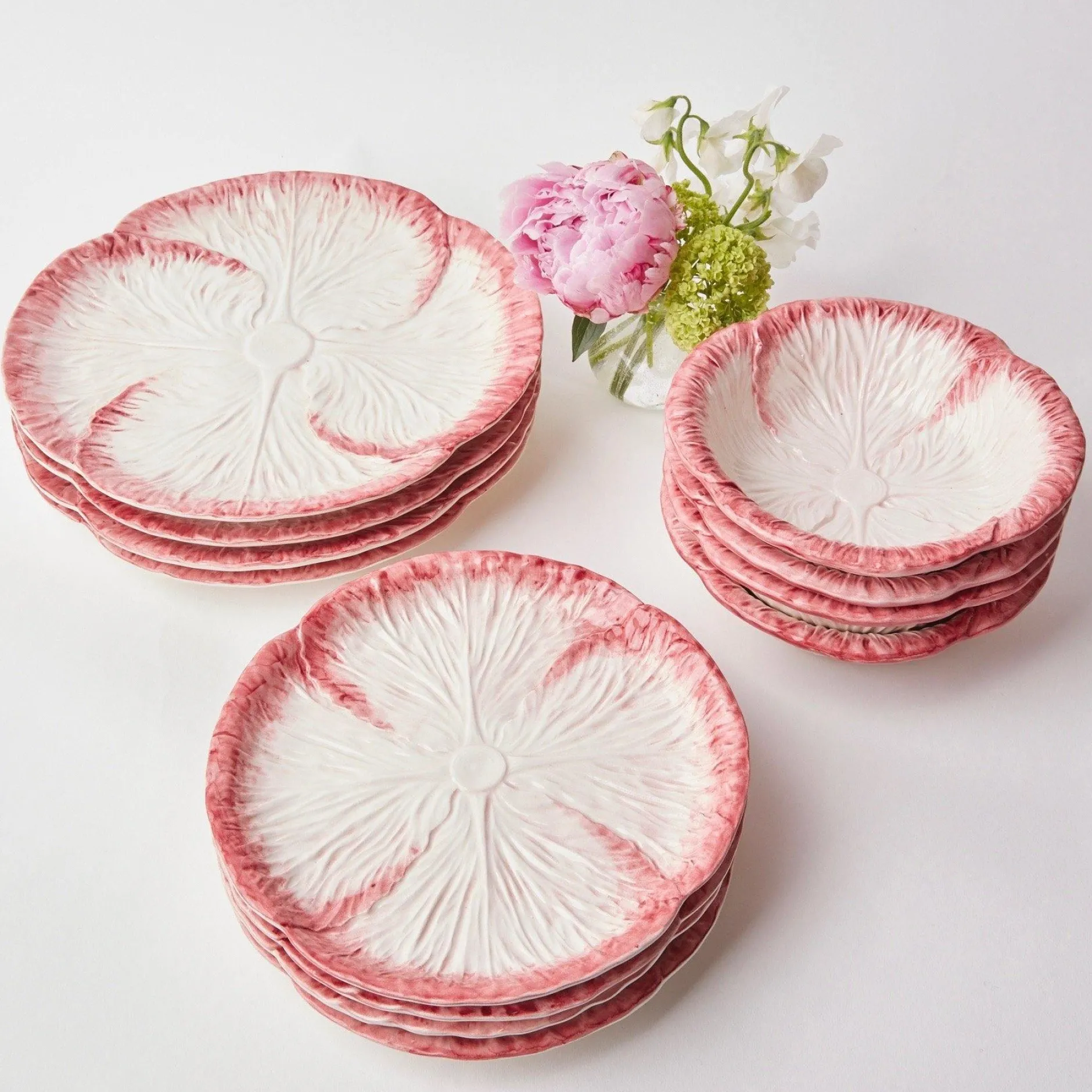 Outlet Mrs. Alice Pink Capri Lettuce Starter Plate (Set Of 4)