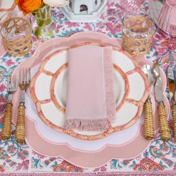 Discount Mrs. Alice Pink Fringe Napkins (Set Of 4)