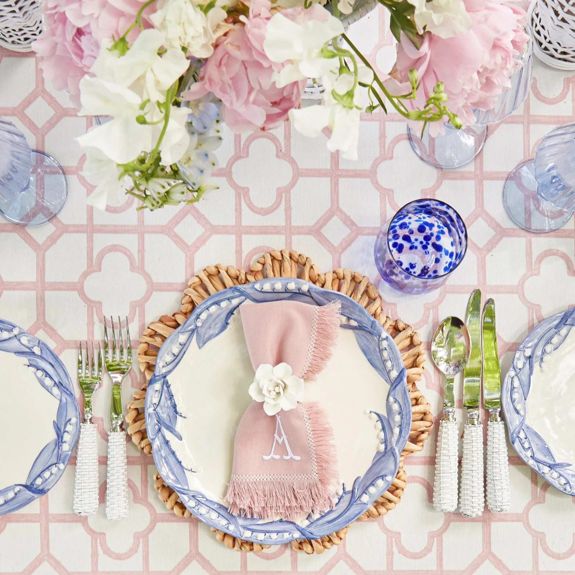 Discount Mrs. Alice Pink Fringe Napkins (Set Of 4)