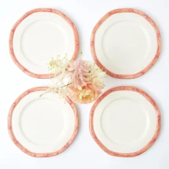 Discount Mrs. Alice Pink Geometric Bamboo Starter Plate (Set Of 4)