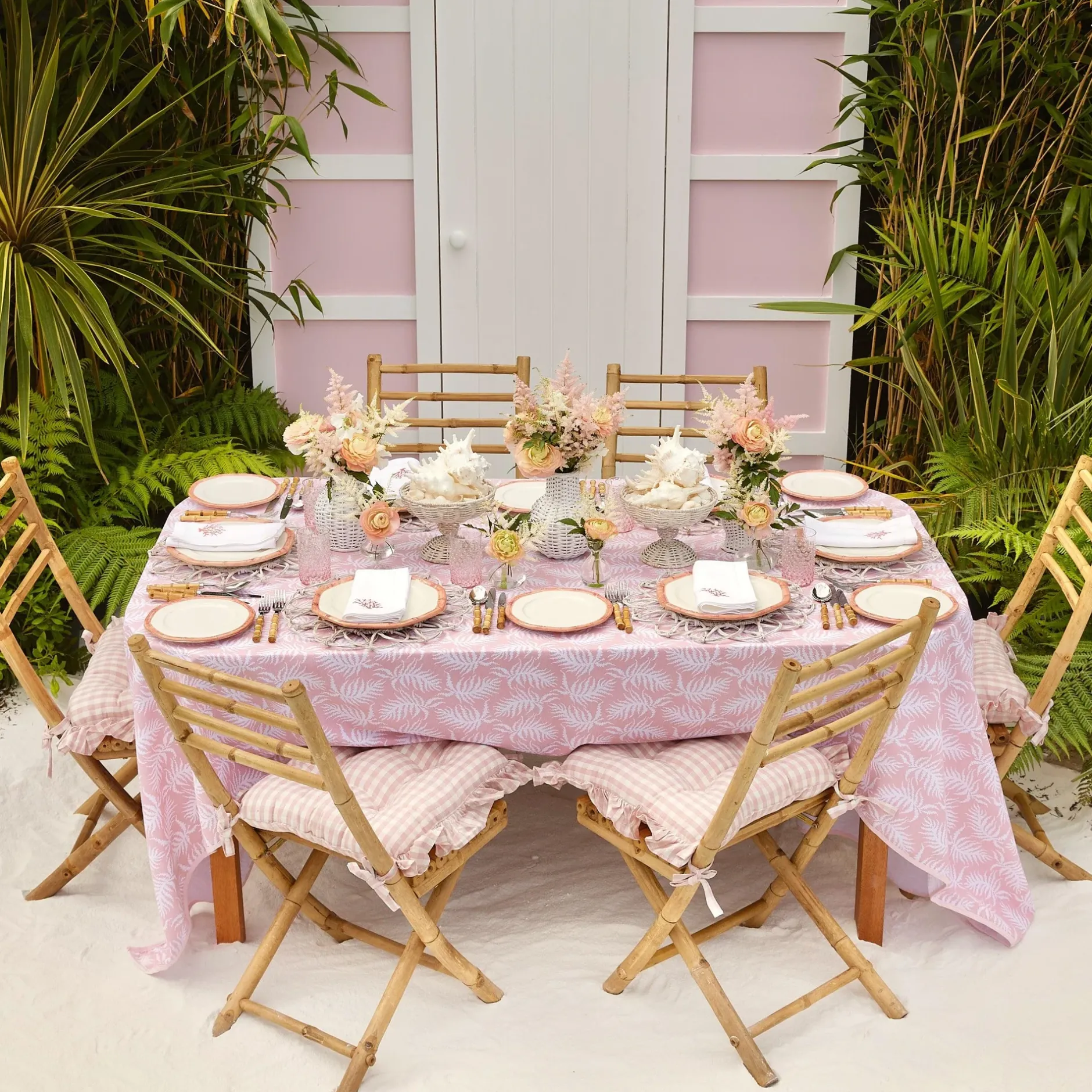 Discount Mrs. Alice Pink Geometric Bamboo Starter Plate (Set Of 4)