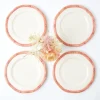 Outlet Mrs. Alice Pink Geometric Bamboo Starter Plate (Set Of 4)