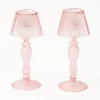 Online Mrs. Alice Pink Glass Lantern Tea Light Holder (Pair) - 24Cm