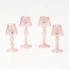 Discount Mrs. Alice Pink Glass Lantern Tea Light Holder Set