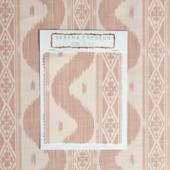 Online Mrs. Alice Pink Ikat Stripe Fabric