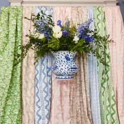 Online Mrs. Alice Pink Pagoda Garden Fabric