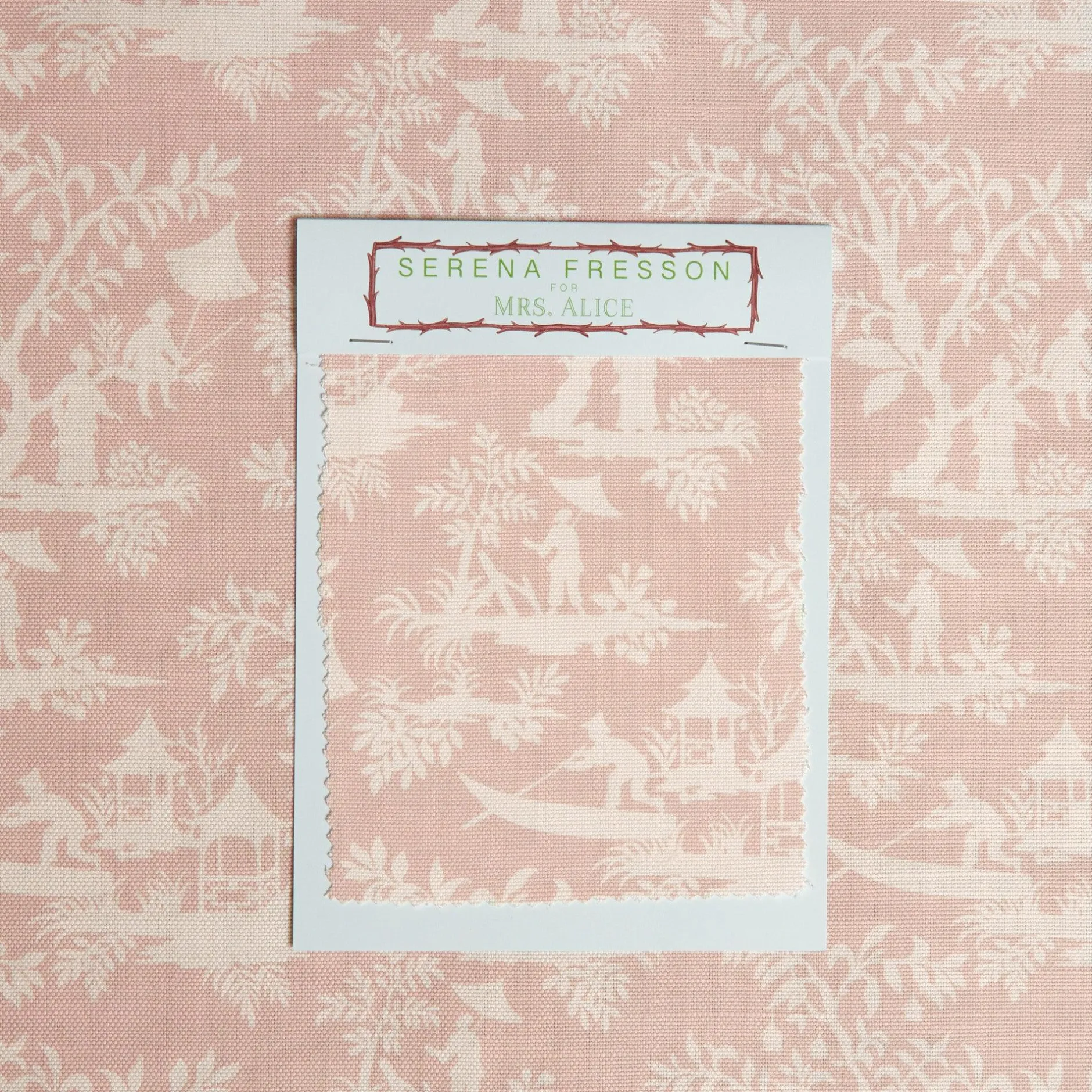 Online Mrs. Alice Pink Pagoda Garden Fabric