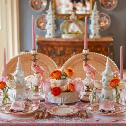 New Mrs. Alice Pink Parrot Candlescape
