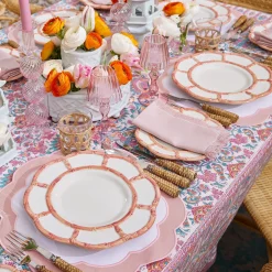 Discount Mrs. Alice Pink Petal Bamboo Dinner & Starter Plates (Set Of 8)
