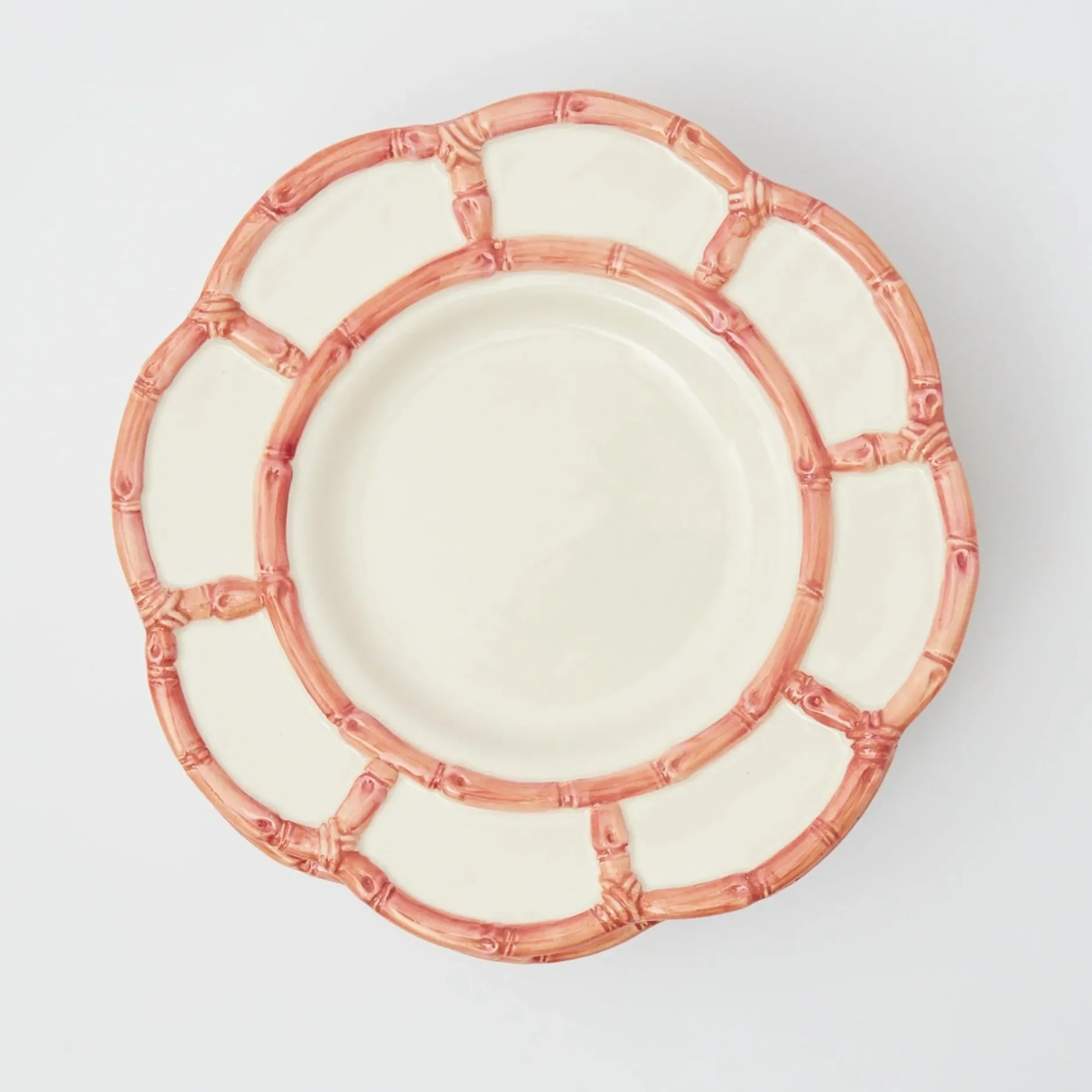Hot Mrs. Alice Pink Petal Bamboo Dinner Plate