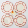 Discount Mrs. Alice Pink Petal Bamboo Dinner Plates (Set Of 4)