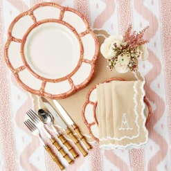 Discount Mrs. Alice Pink Petal Bamboo Dinner Plates (Set Of 4)