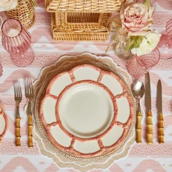 Discount Mrs. Alice Pink Petal Bamboo Dinner Plates (Set Of 4)