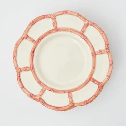 Discount Mrs. Alice Pink Petal Bamboo Dinner Plate