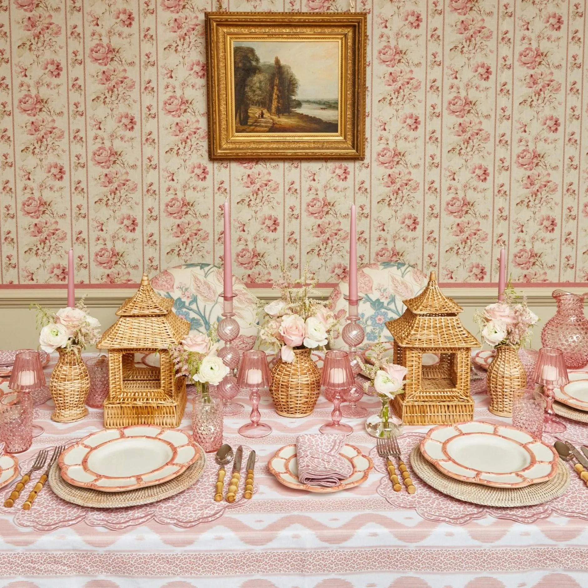 Discount Mrs. Alice Pink Petal Bamboo Dinner Plate