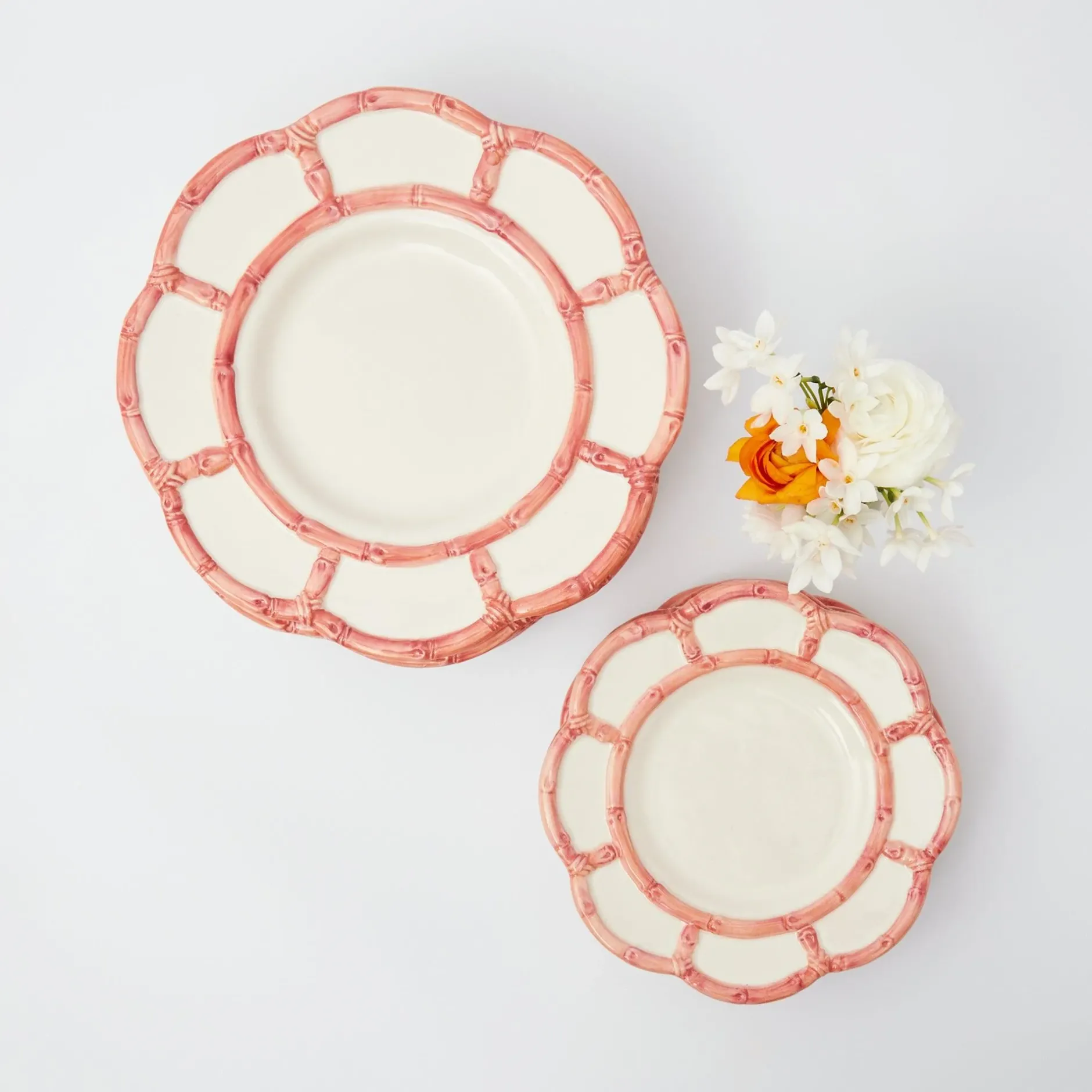 Discount Mrs. Alice Pink Petal Bamboo Dinner Plate