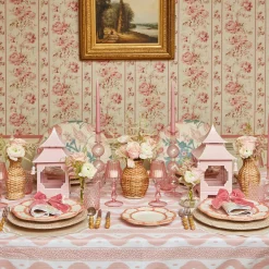 New Mrs. Alice Pink Petal Bamboo Starter Plates (Set Of 4)