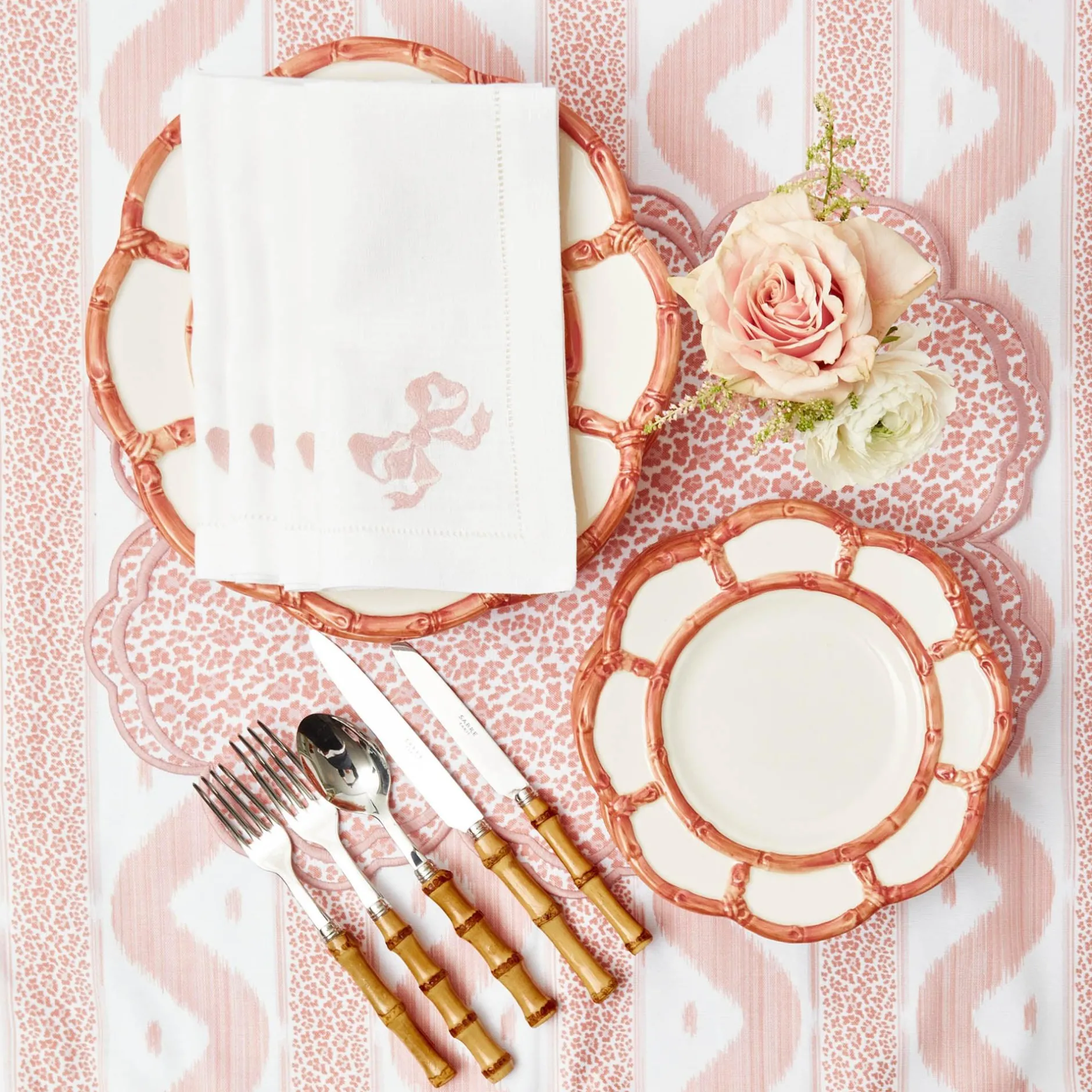 Online Mrs. Alice Pink Petal Bamboo Starter Plate