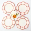 New Mrs. Alice Pink Petal Bamboo Starter Plates (Set Of 4)