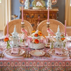 New Mrs. Alice Pink Petal Bamboo Starter Plates (Set Of 4)