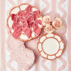New Mrs. Alice Pink Petal Bamboo Starter Plates (Set Of 4)