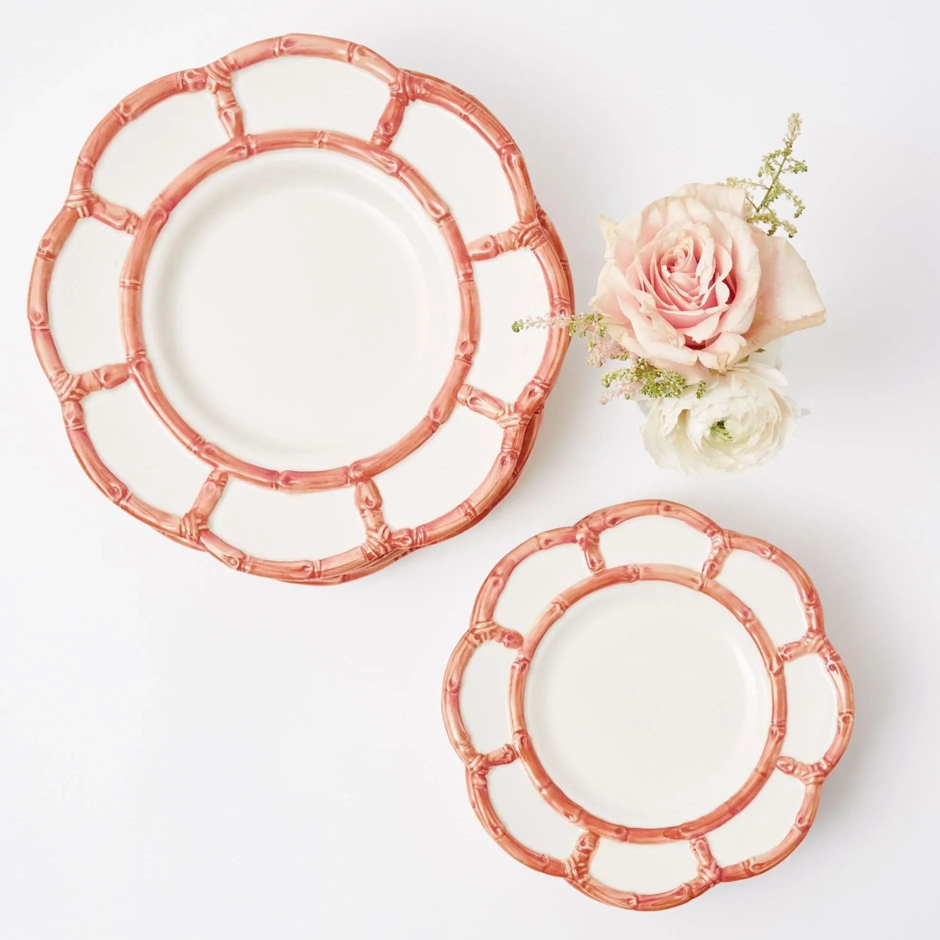 Best Mrs. Alice Pink Petal Bamboo Starter Plate