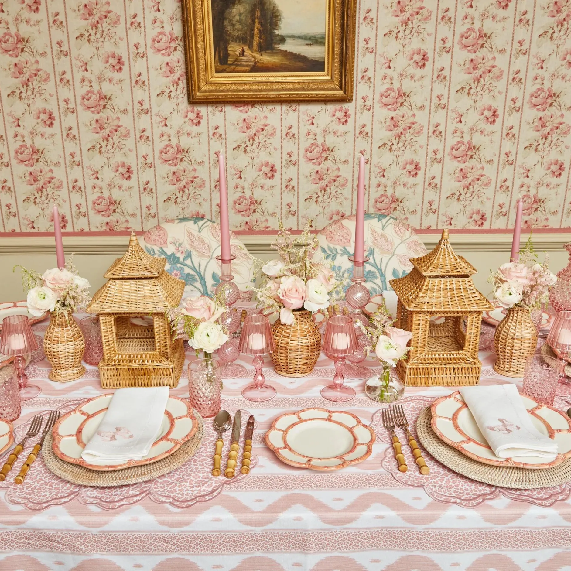 Best Mrs. Alice Pink Petal Bamboo Starter Plate