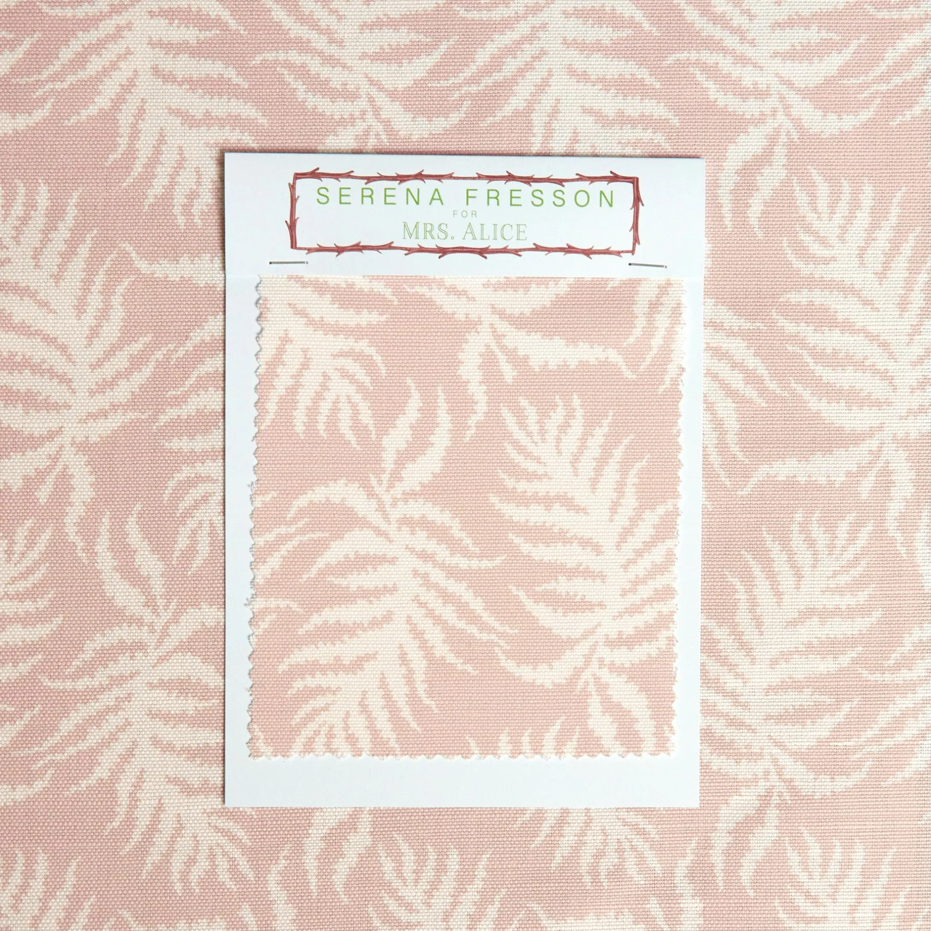 Sale Mrs. Alice Pink Trailing Ferns Fabric