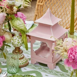 Clearance Mrs. Alice Powder Pink Pagoda Lantern