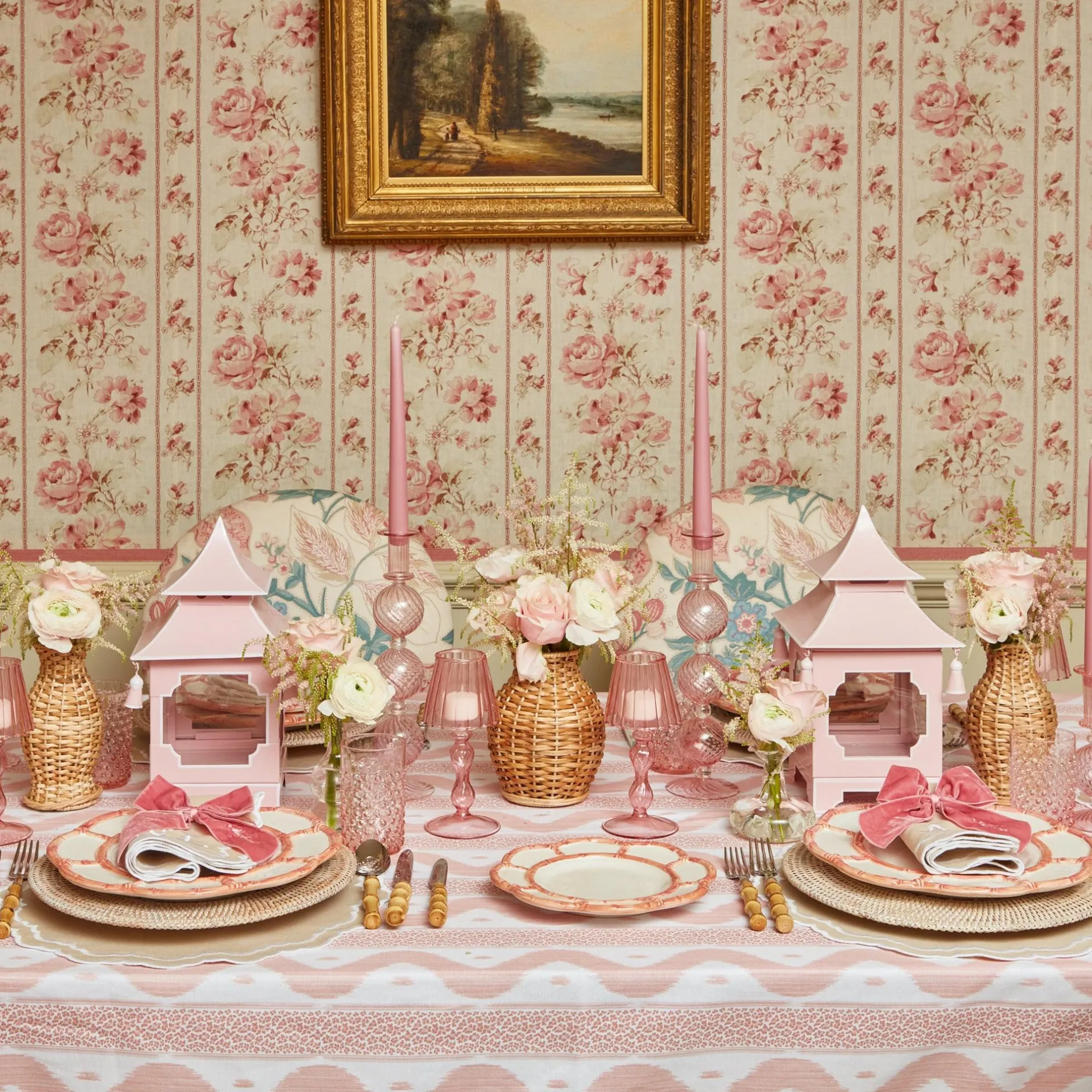 Sale Mrs. Alice Powder Pink Pagoda Lantern