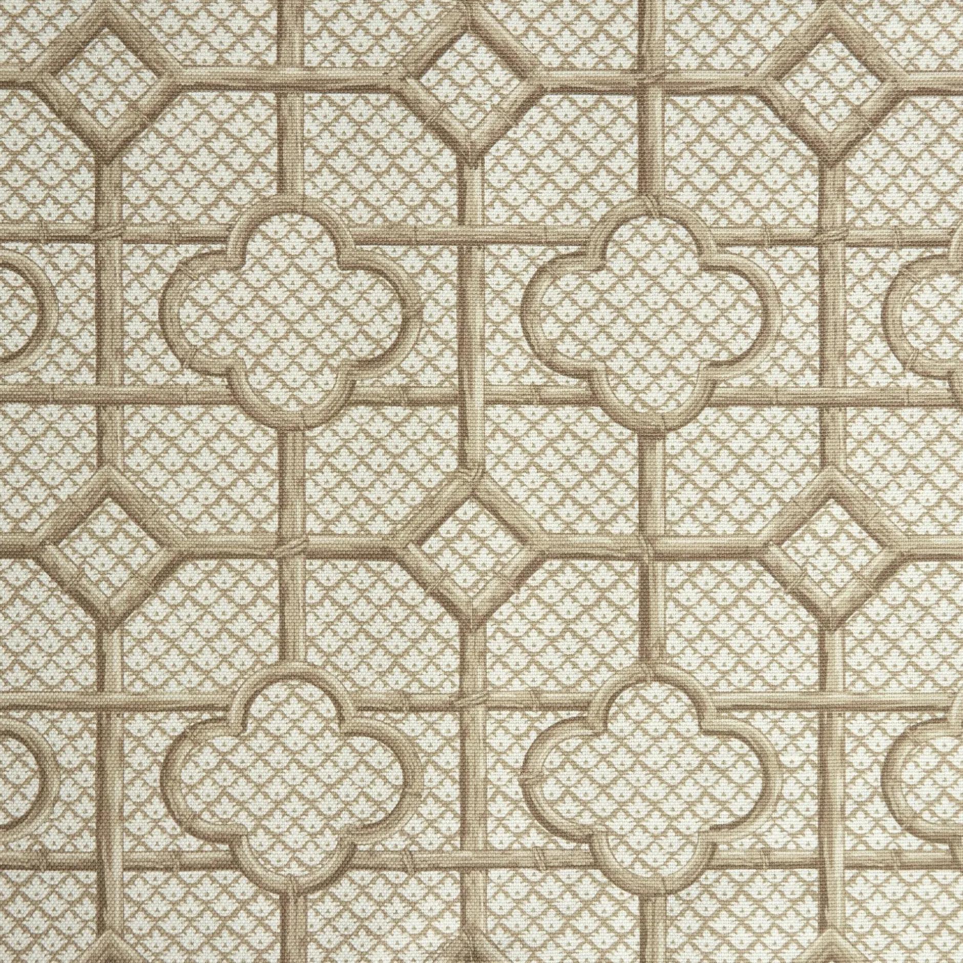 Sale Mrs. Alice Putty Bamboo Trellis Fabric