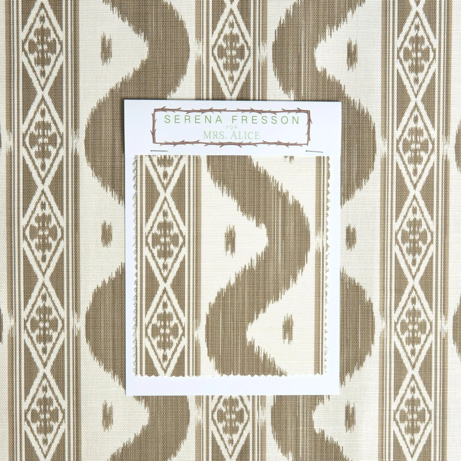 Best Mrs. Alice Putty Ikat Stripe Fabric